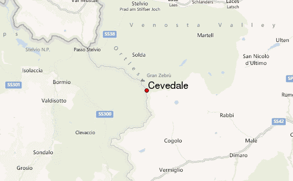 Cevedale Location Map