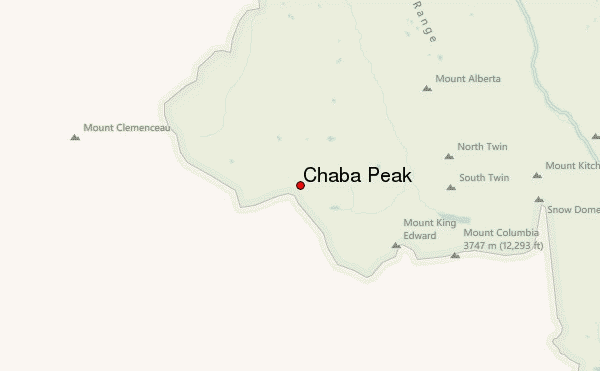 Chaba Peak Location Map