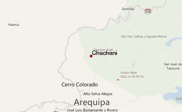 Chachani Location Map