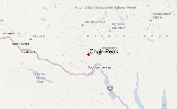 Chair Peak Location Map