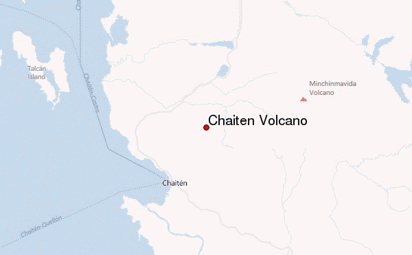 Chaitén Volcano Location Map