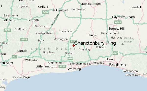 Chanctonbury Ring Location Map