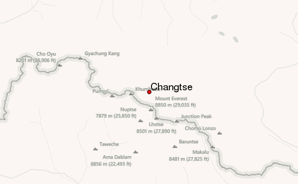 Changtse Location Map