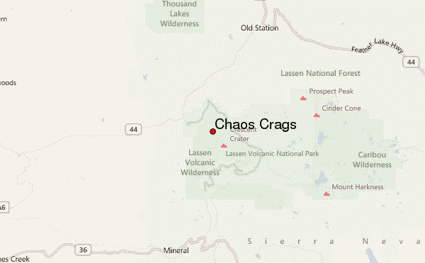 Chaos Crags Location Map