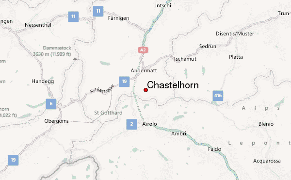 Chastelhorn Location Map