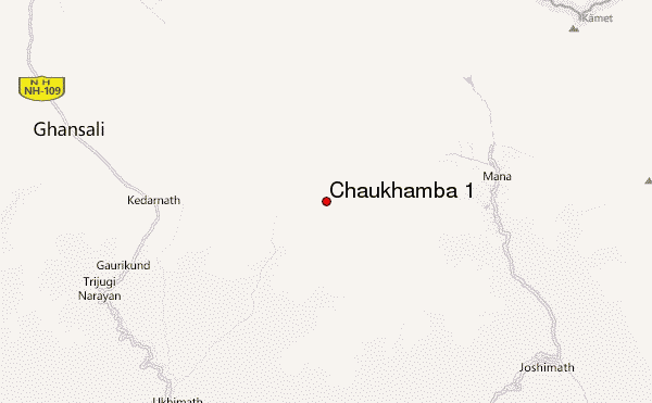 Chaukhamba 1 Location Map