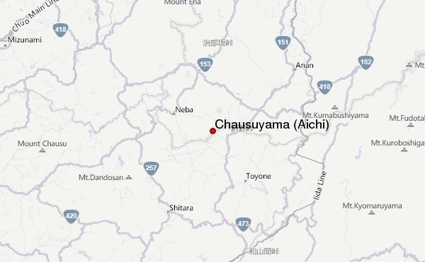 Chausuyama (Aichi) Location Map