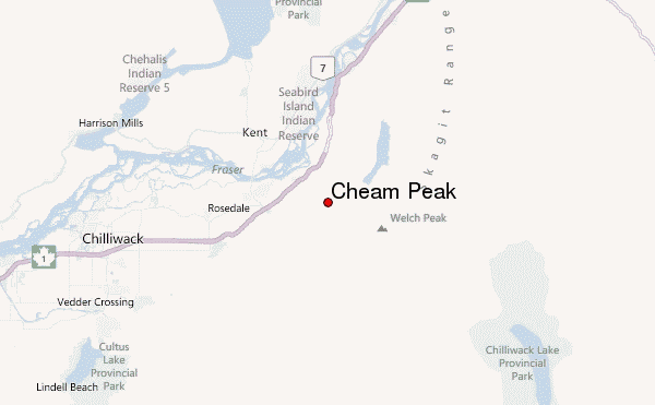 Cheam Peak Location Map