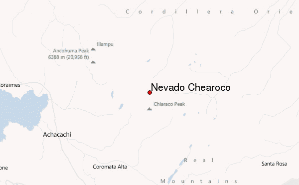 Nevado Chearoco Location Map