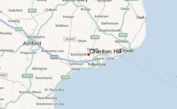 Cheriton Hill Location Map