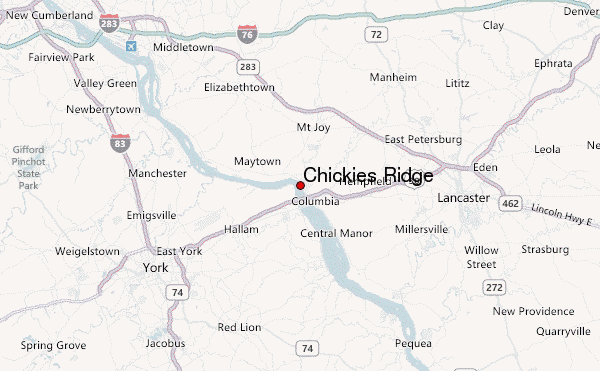 Chickies Ridge Location Map