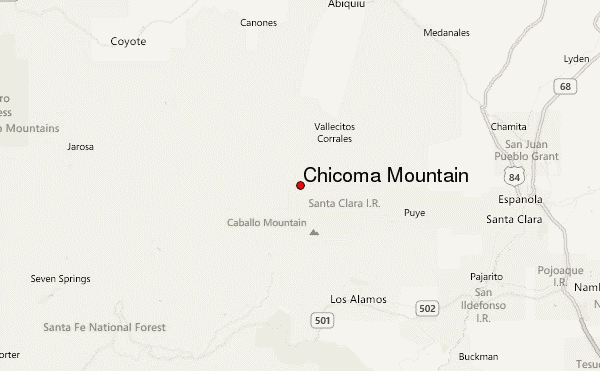 Chicoma Mountain Location Map