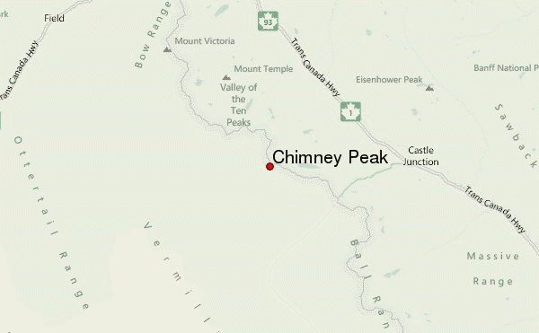 Chimney Peak Location Map