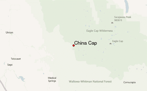 China Cap Location Map