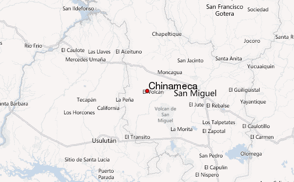 Chinameca Location Map