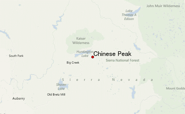 Chinese Peak Location Map