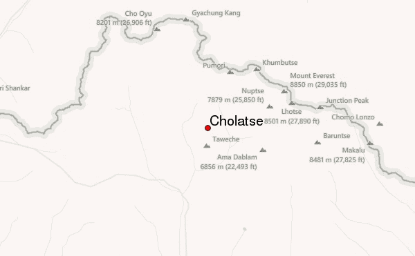 Cholatse Location Map
