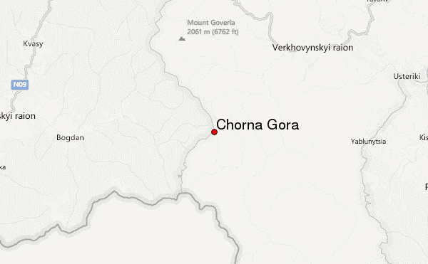 Chorna Gora Location Map