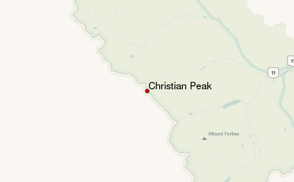 Christian Peak Location Map