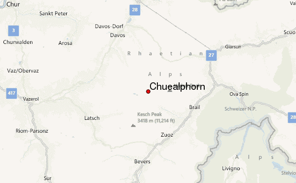 Chüealphorn Location Map