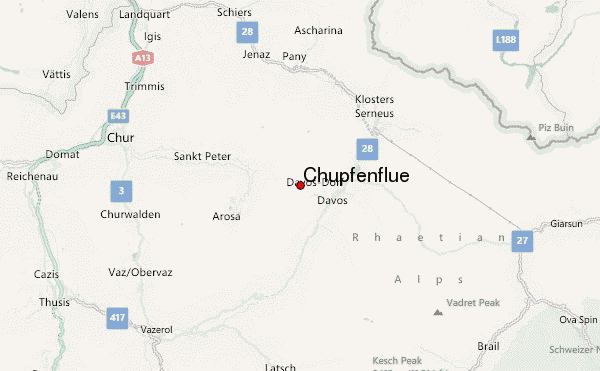 Chüpfenflue Location Map