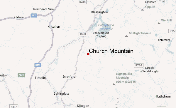 Church Mountain Location Map