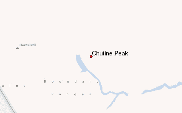 Chutine Peak Location Map