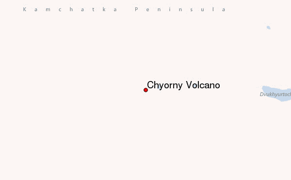 Chyorny Volcano Location Map
