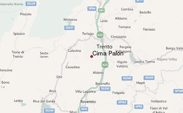 Cima Palon Location Map