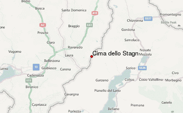 Cima dello Stagn Location Map
