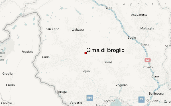 Cima di Broglio Location Map