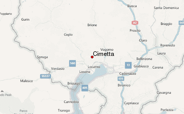 Cimetta Location Map