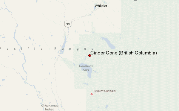 Cinder Cone (British Columbia) Location Map