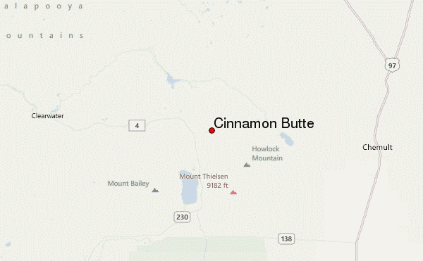 Cinnamon Butte Location Map