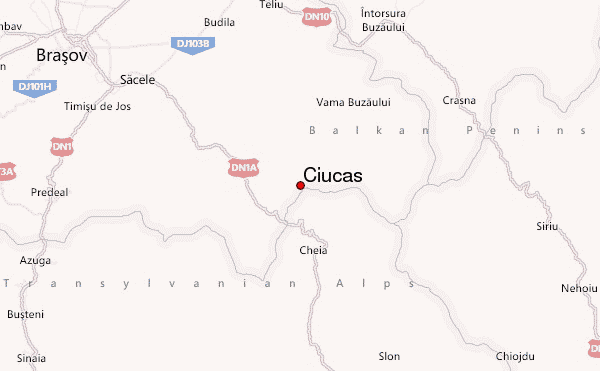 Ciucas Location Map