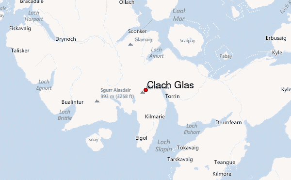 Clach Glas Location Map