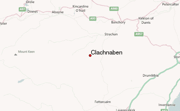 Clachnaben Location Map