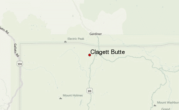 Clagett Butte Location Map