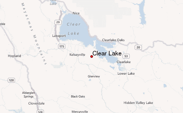 Clear Lake Location Map