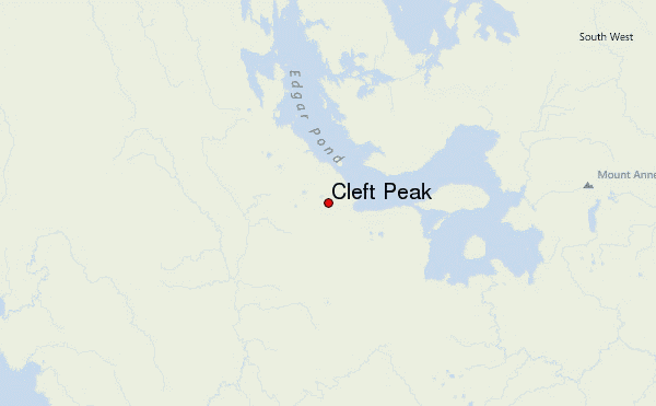 Cleft Peak Location Map