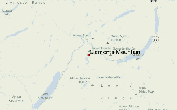 Clements Mountain Location Map