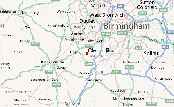 Clent Hills Location Map