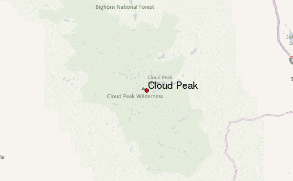 Cloud Peak Location Map
