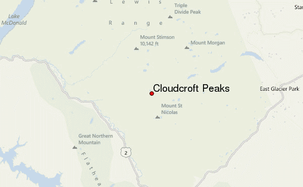 Cloudcroft Peaks Location Map