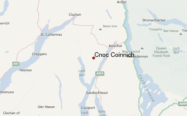 Cnoc Coinnich Location Map