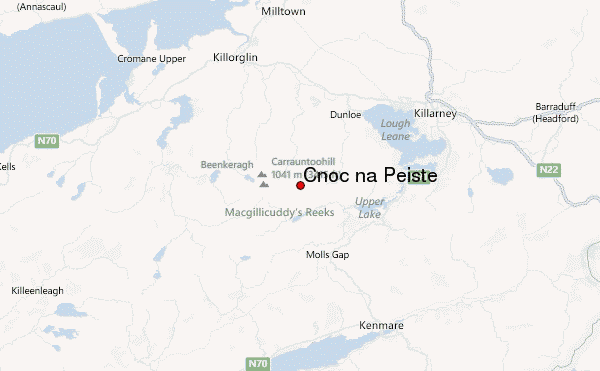 Cnoc na Péiste Location Map