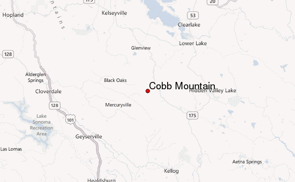 Cobb Mountain Location Map