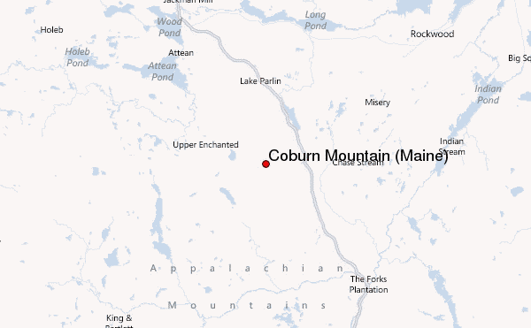 Coburn Mountain (Maine) Location Map
