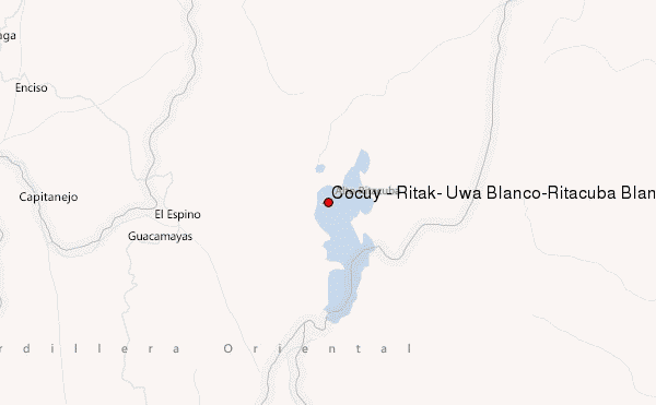 Cocuy - Ritak' Uwa Blanco/Ritacuba Blanco Location Map