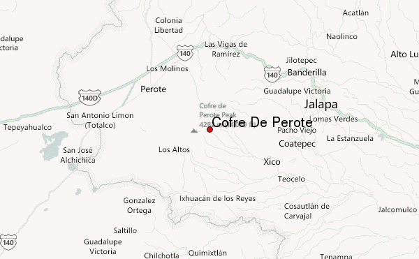 Cofre De Perote Location Map